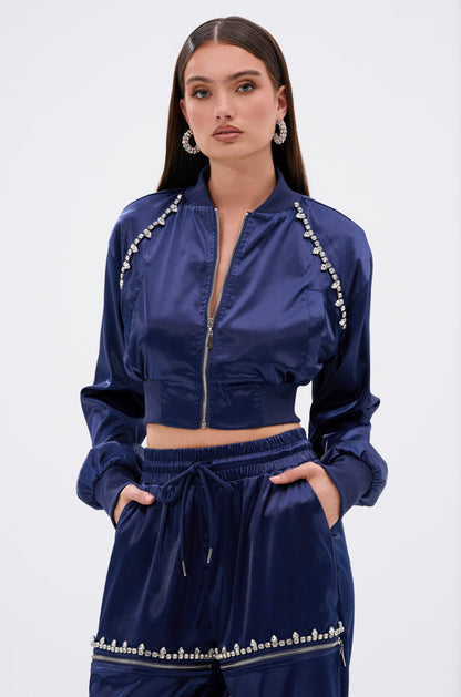 CALL BACK SATIN BOMBER